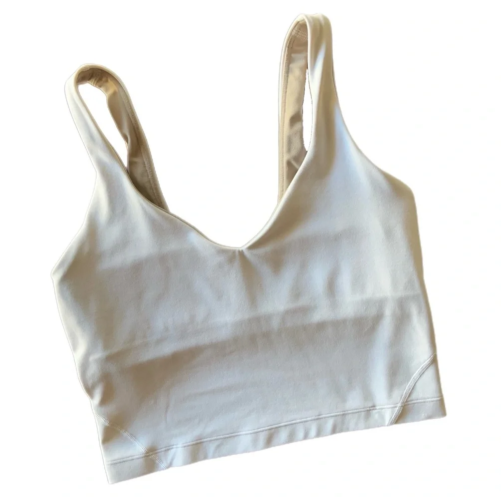 Lululemon Align Tank Top Cropped / Sports Bra Bone - Picture 3 of 16